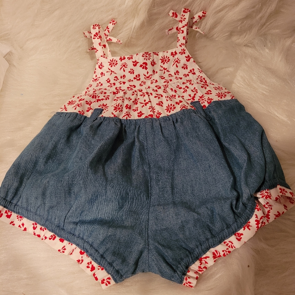 Faded glory jeans baby romper preemie